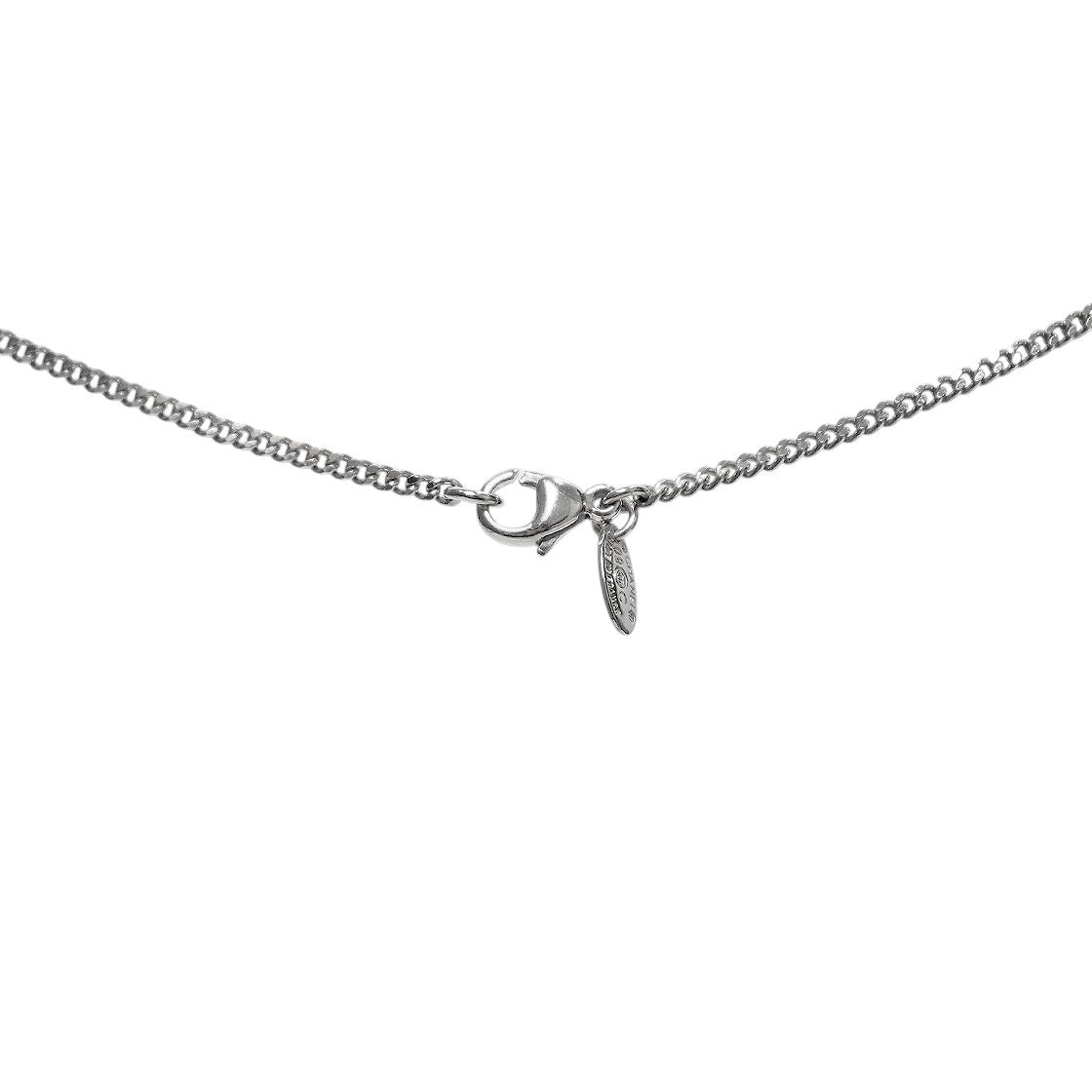 Chanel Cubic Heart CC Silver Necklace