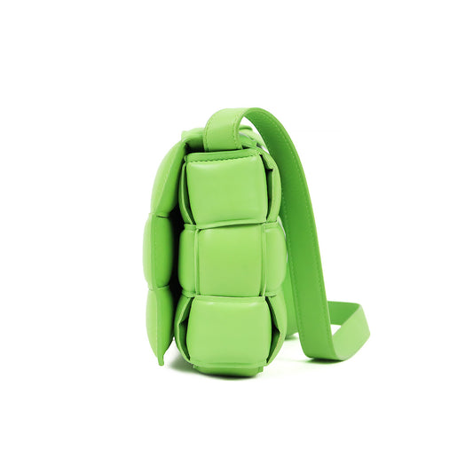 Bottega Veneta Green Leather Padded Cassette Bag