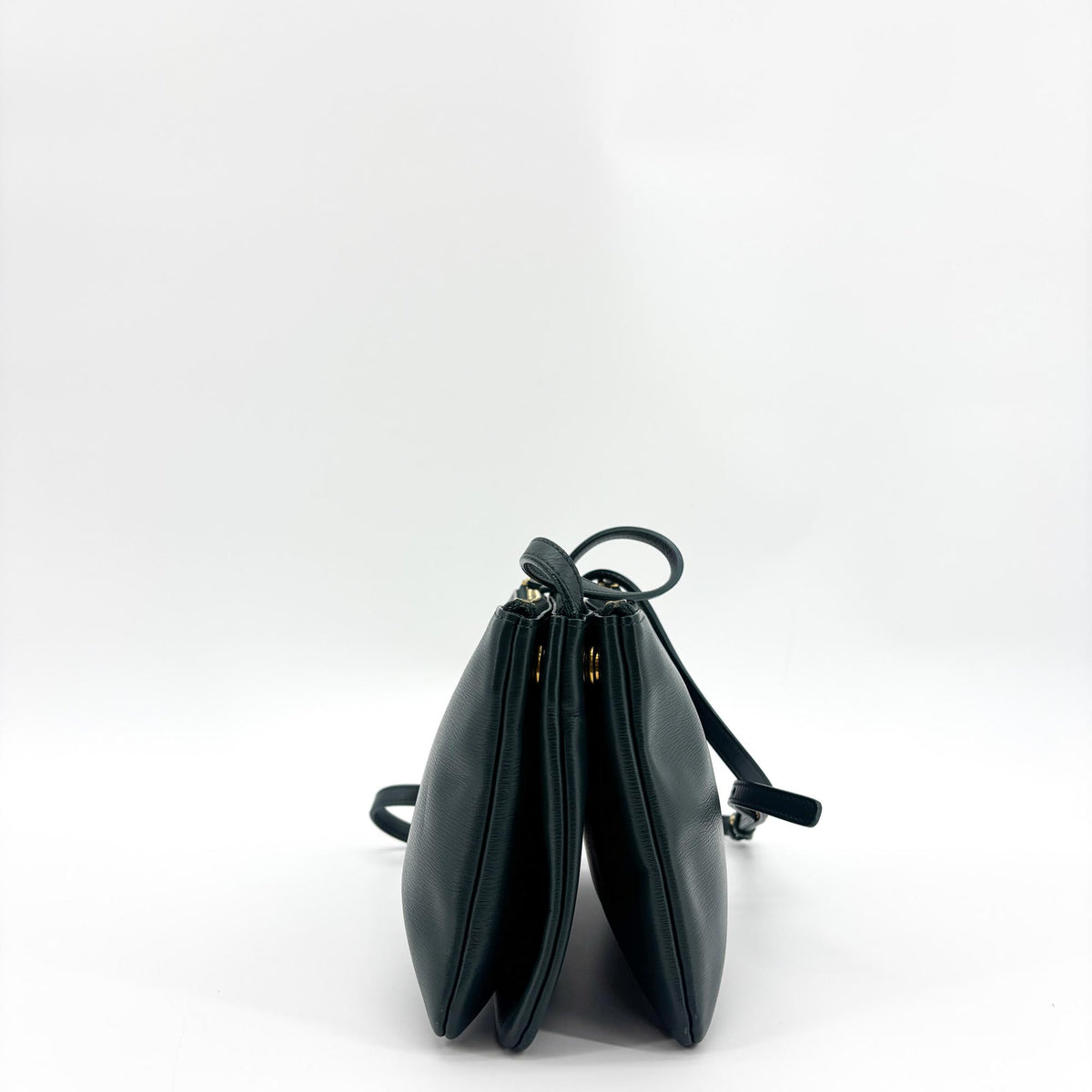 Celine Trio Bag Small Dark Green Gold Hardware