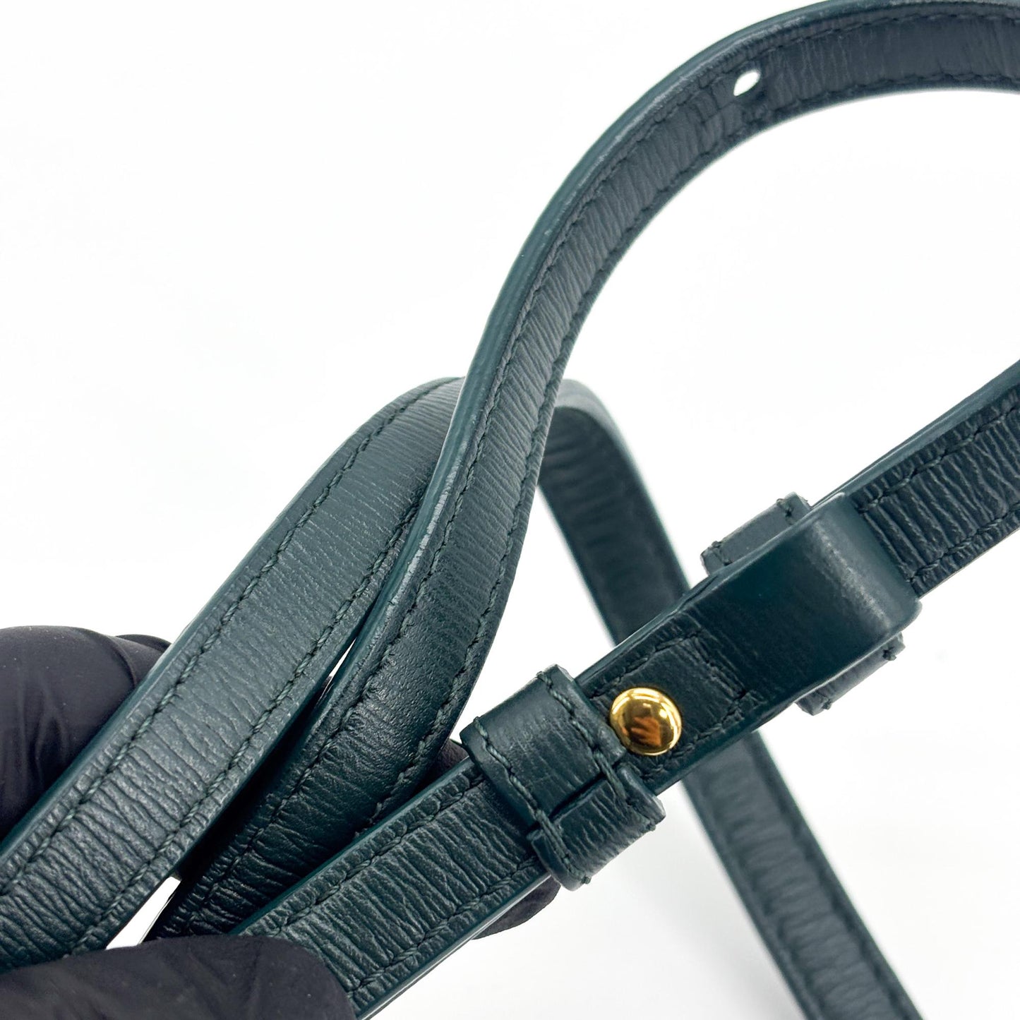 Celine Trio Bag Small Dark Green Gold Hardware