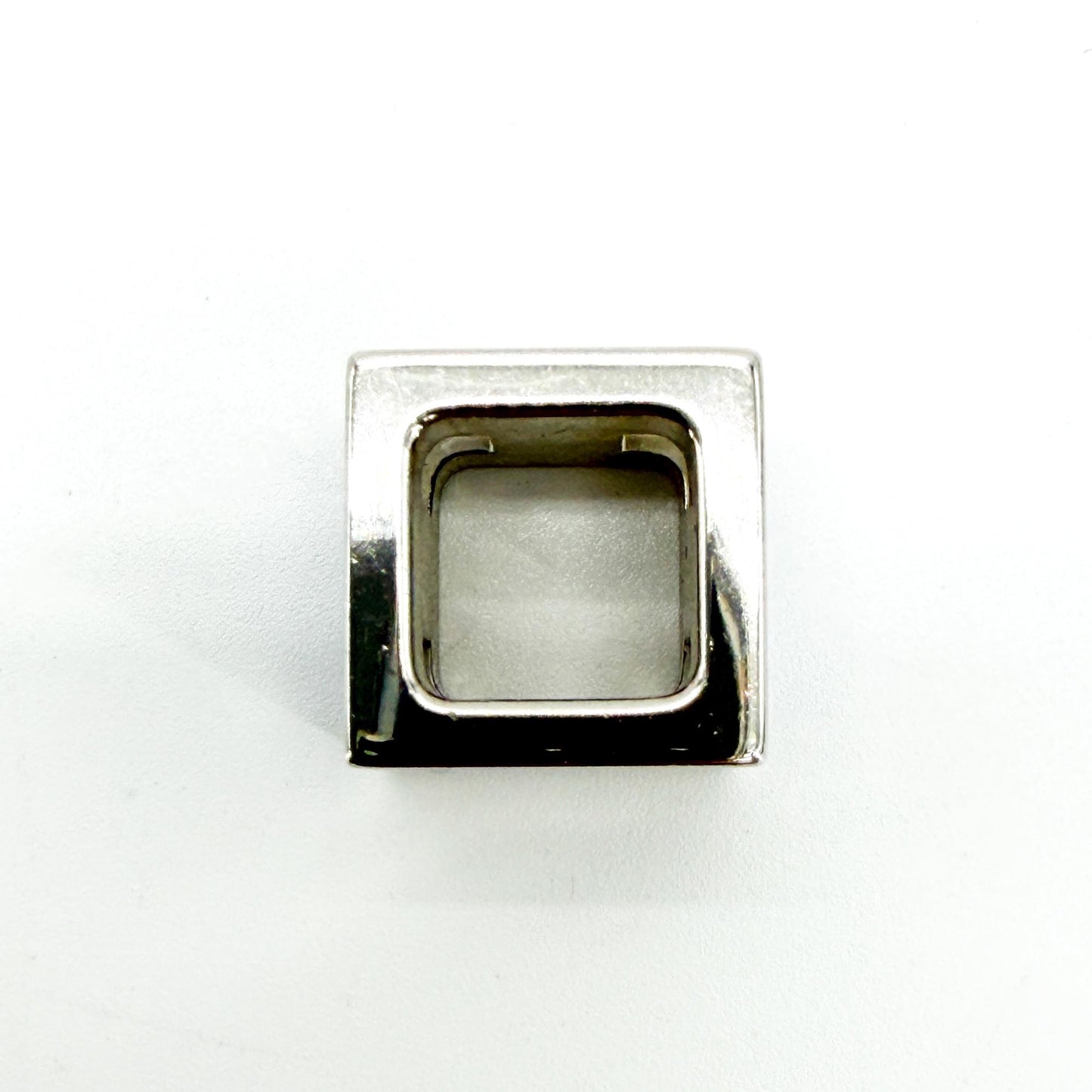 Hermès Cajou H pendant necklace silver blue