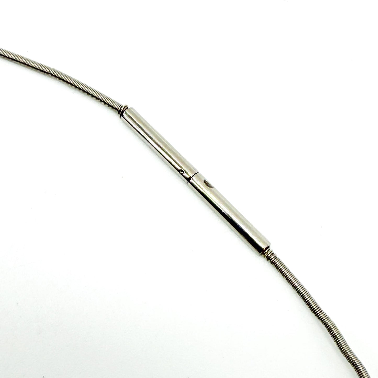 Hermès Cajou H pendant necklace silver blue