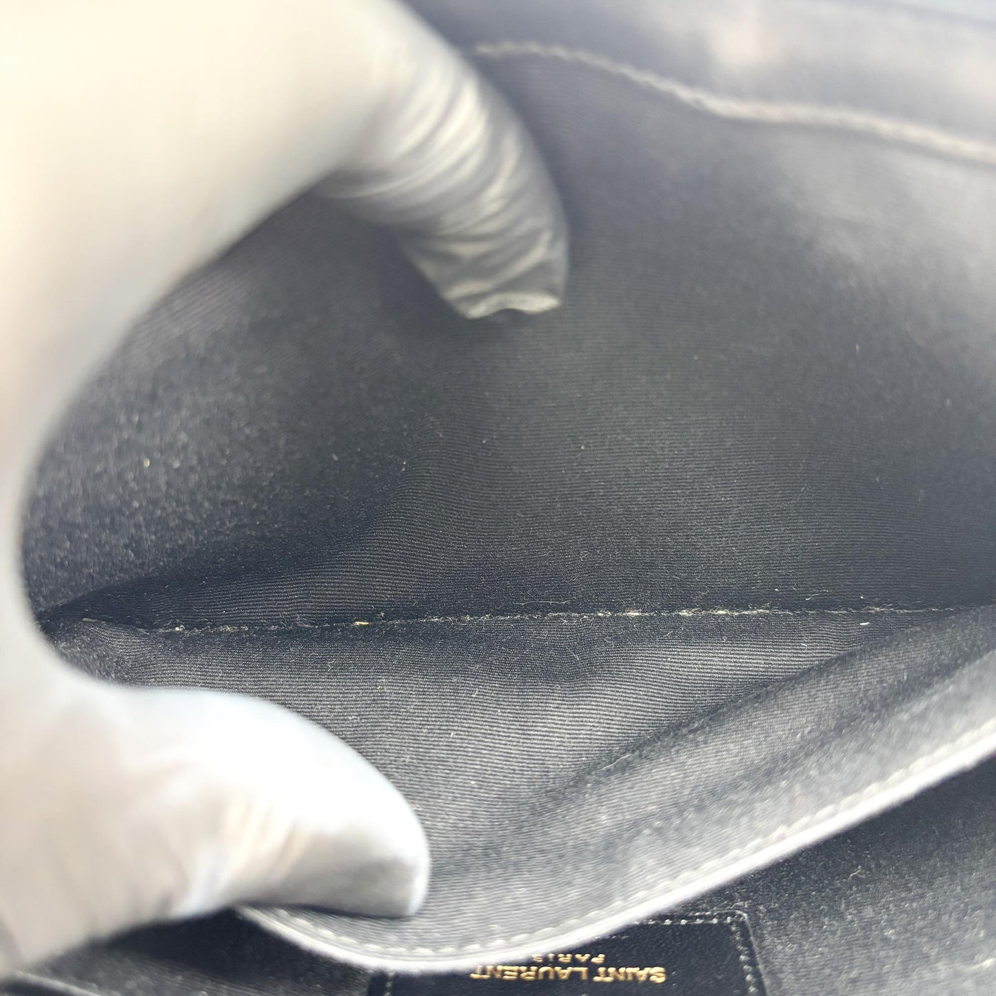 Saint Laurent Monogram Matelassé Tablet Pouch Black Gold Hardware