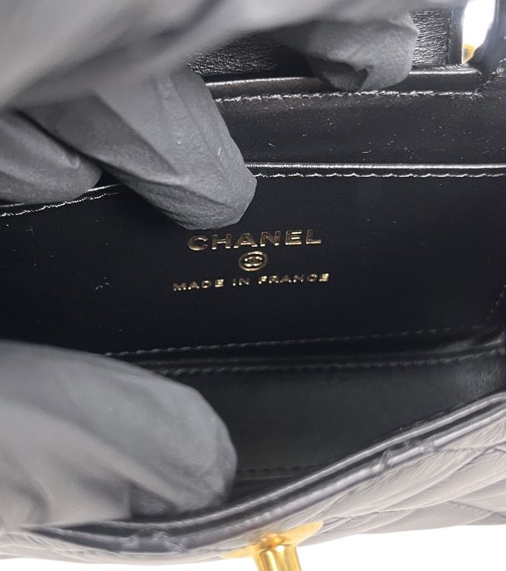 Chanel Black Kelly Nano Crossbody Bag