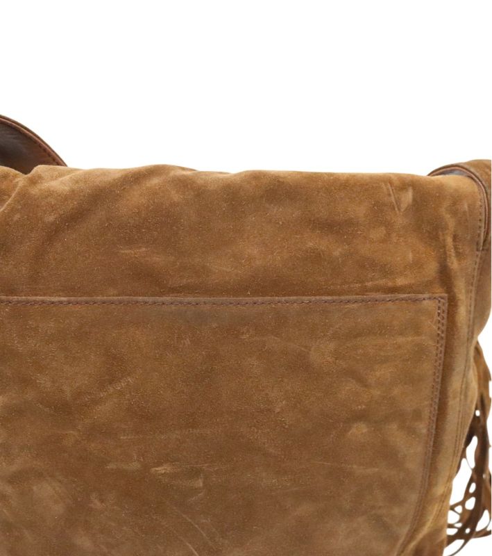 Chanel Brown Suede Big CC Tassel Flap Shoulder Bag