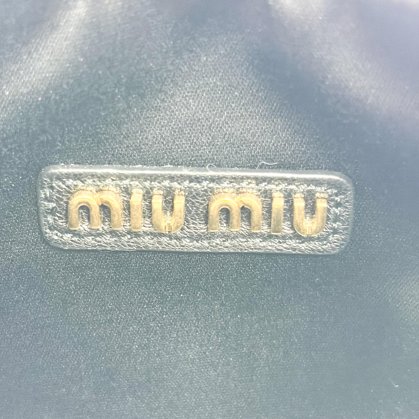 Miu Miu Matelassé Napa Leather Small Hobo Bag Black