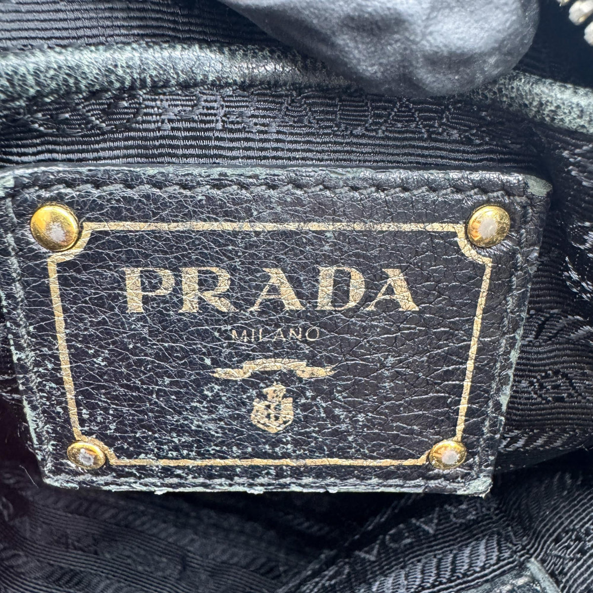 Prada Tessuto Gaufre Tote Bag Black