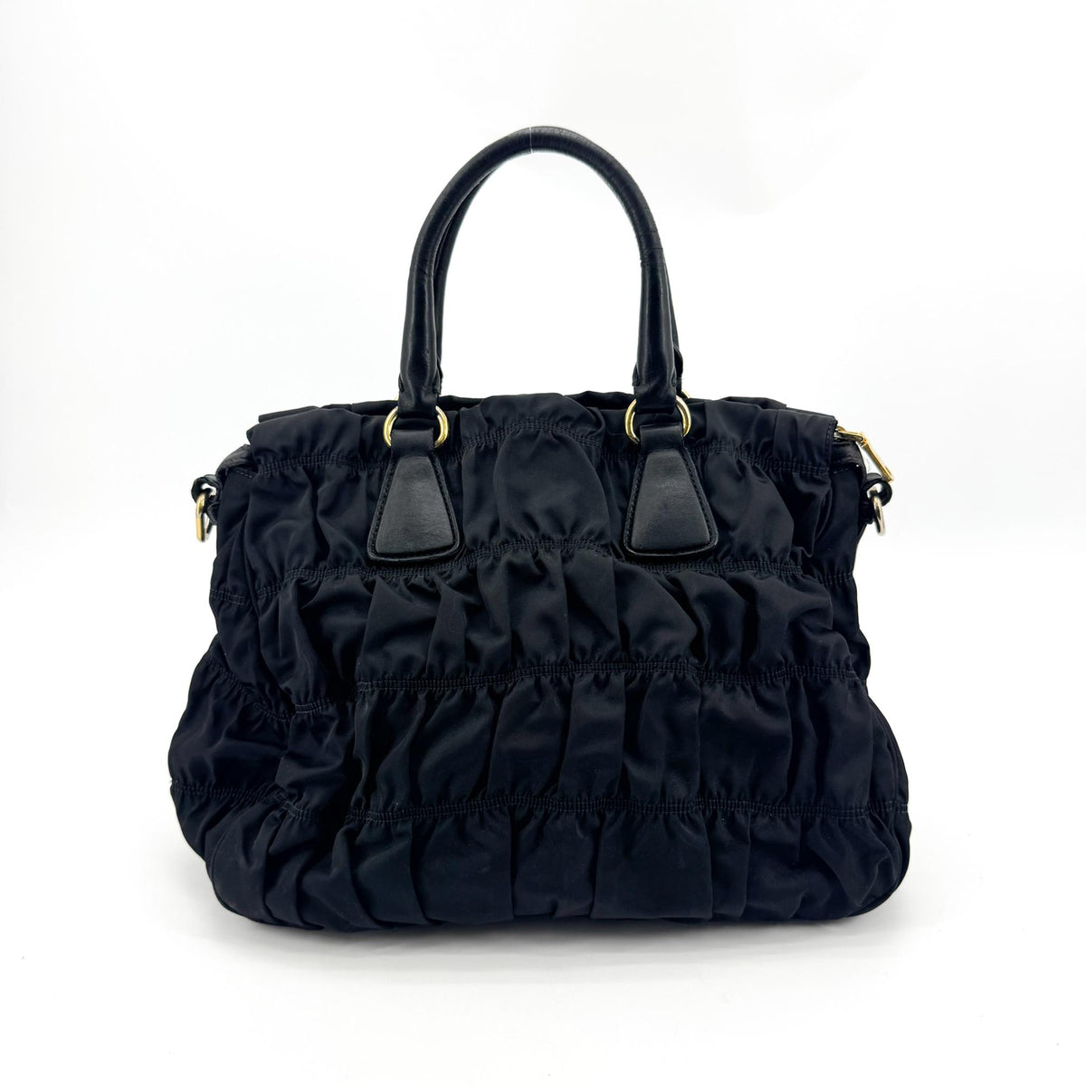 Prada Tessuto Gaufre Tote Bag Black