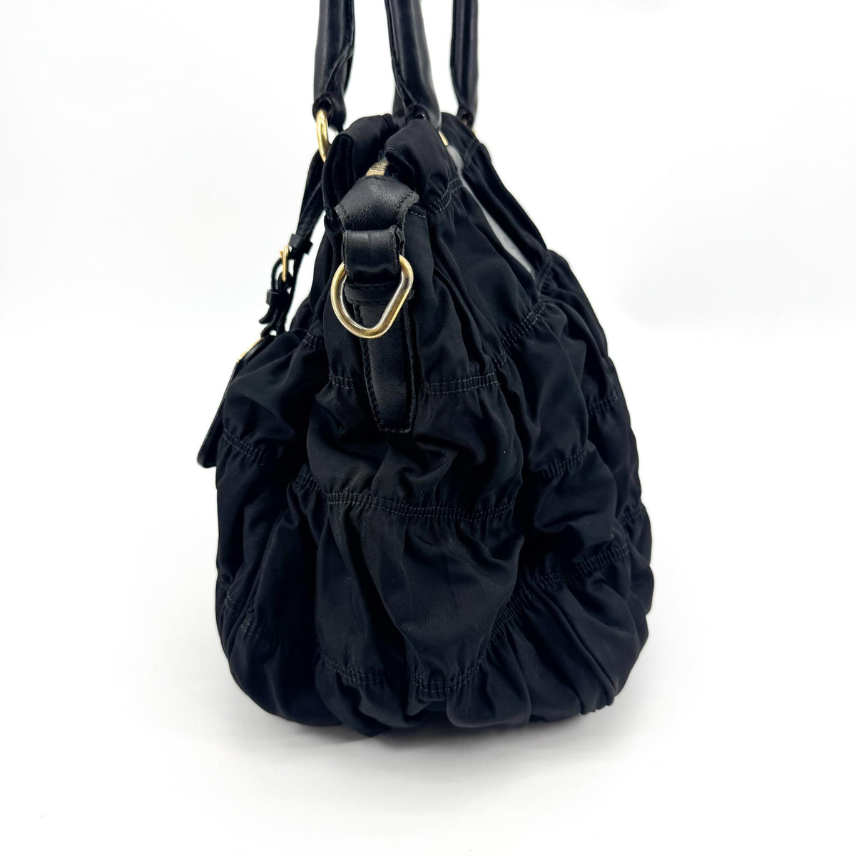 Prada Tessuto Gaufre Tote Bag Black