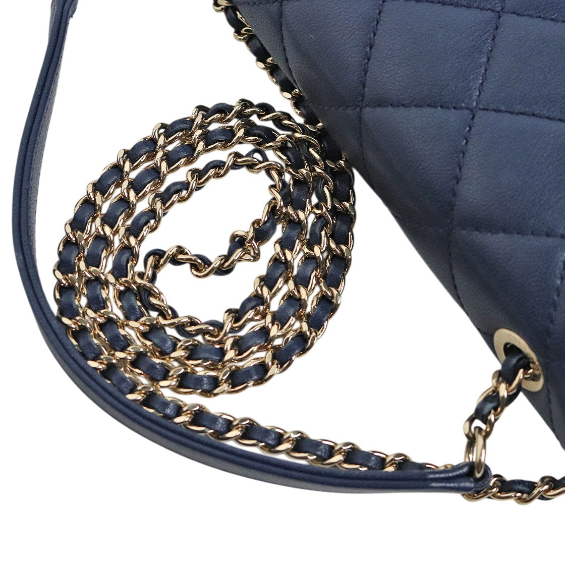 Chanel Navy Beauty Lock Chain Shoulder Bag