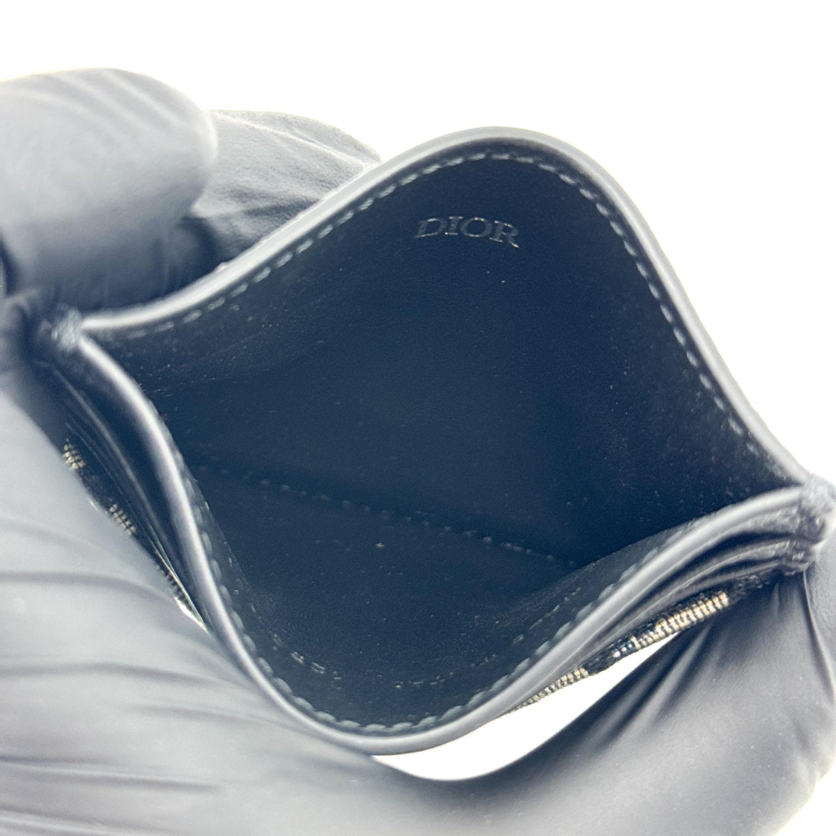 Dior Oblique Card Holder Navy Black