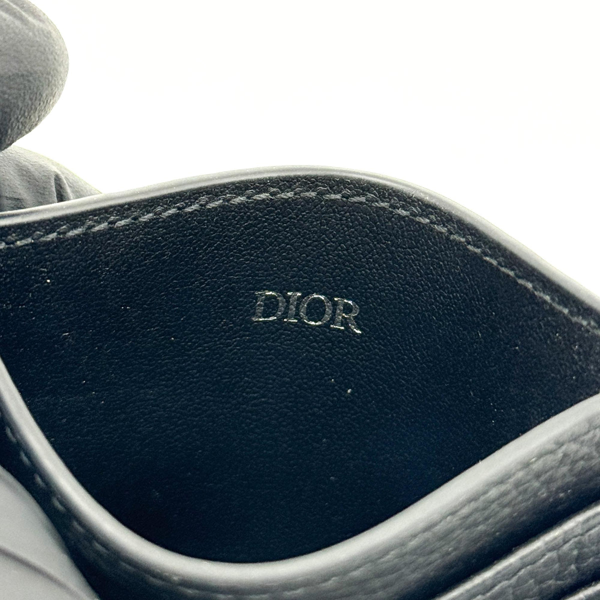 Dior Oblique Card Holder Navy Black
