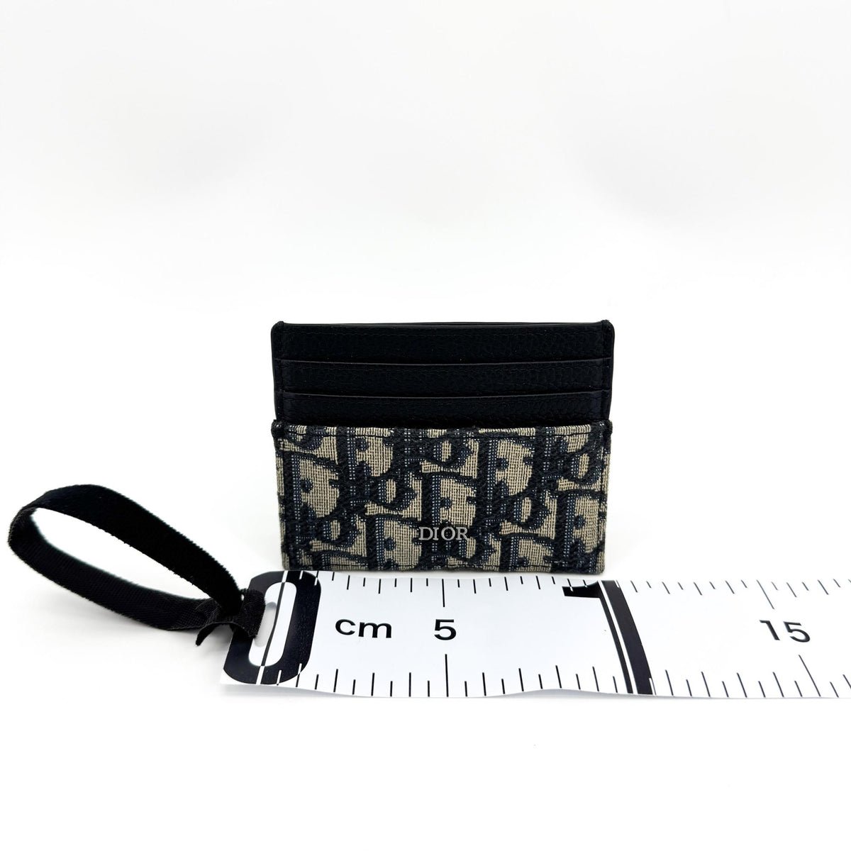 Dior Oblique Card Holder Navy Black