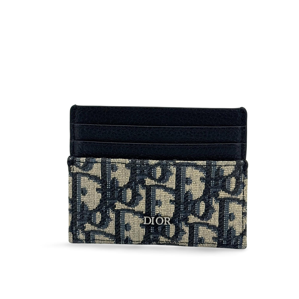 Dior Oblique Card Holder Navy Black