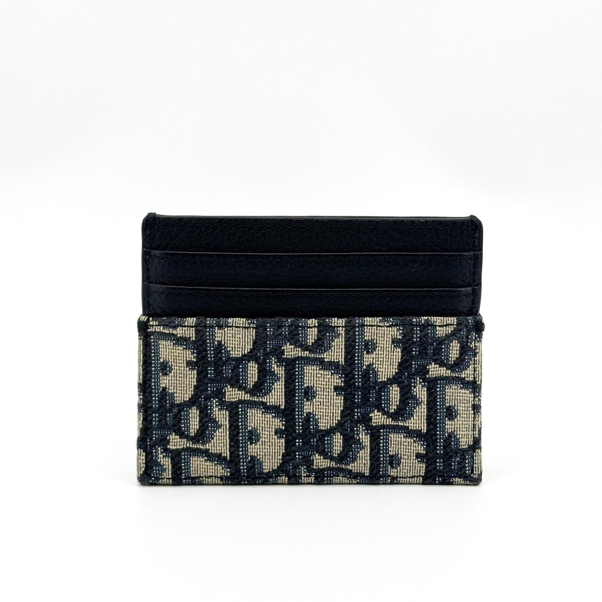 Dior Oblique Card Holder Navy Black