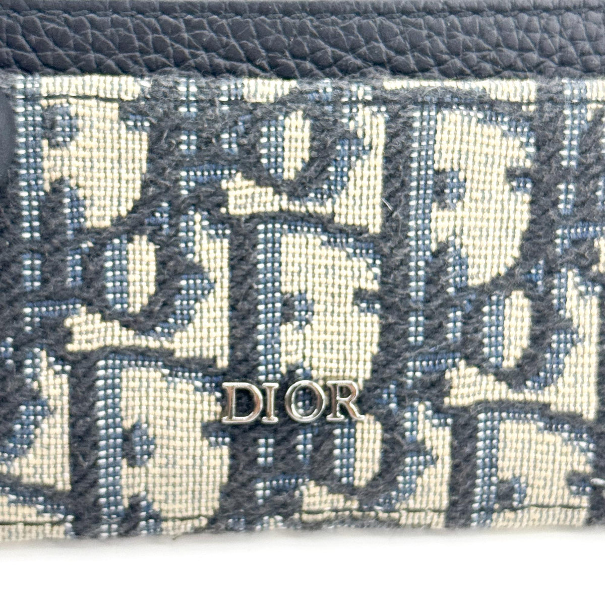 Dior Oblique Card Holder Navy Black