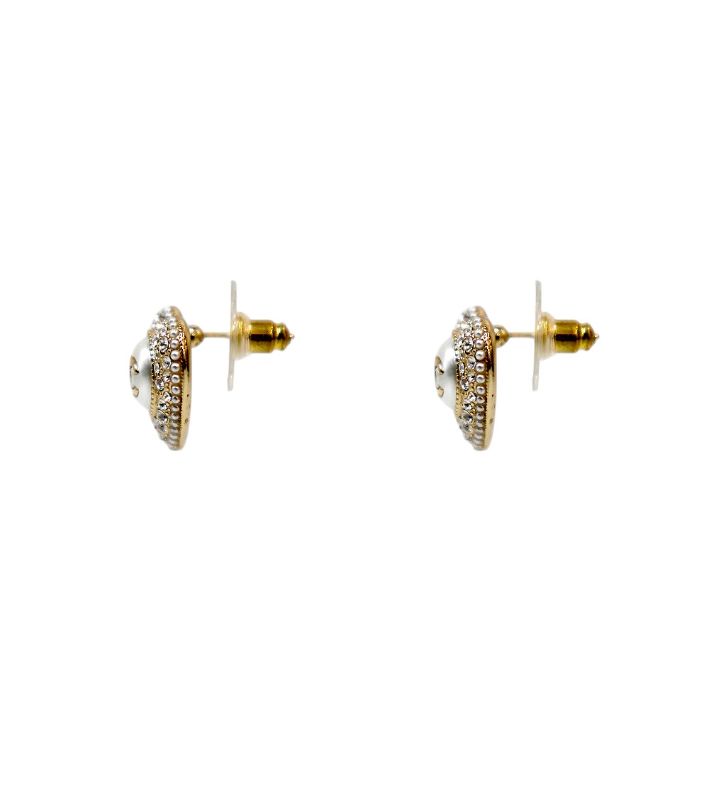 Chanel Heart Cubic Earrings