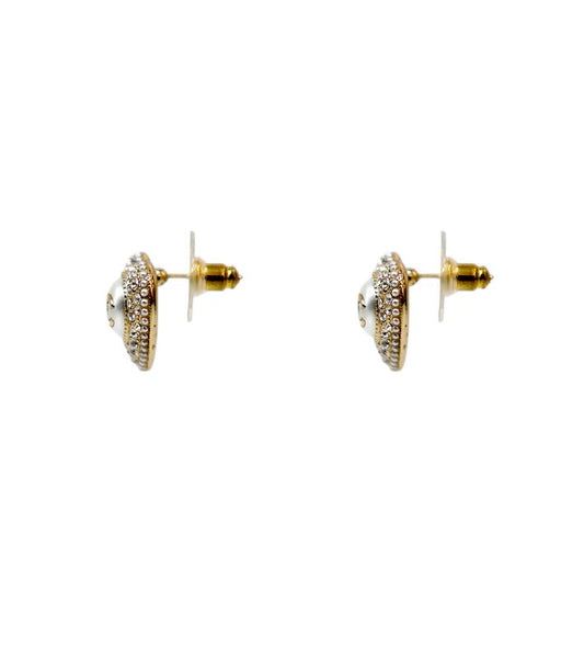 Chanel Heart Cubic Earrings