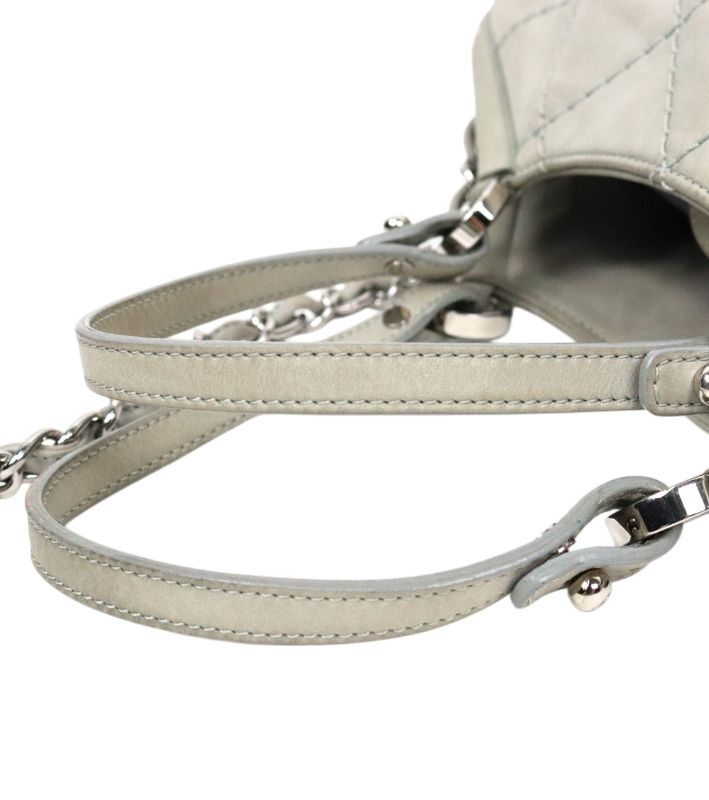 Chanel Gray Big CC Wild Stitch 2-Way Bag