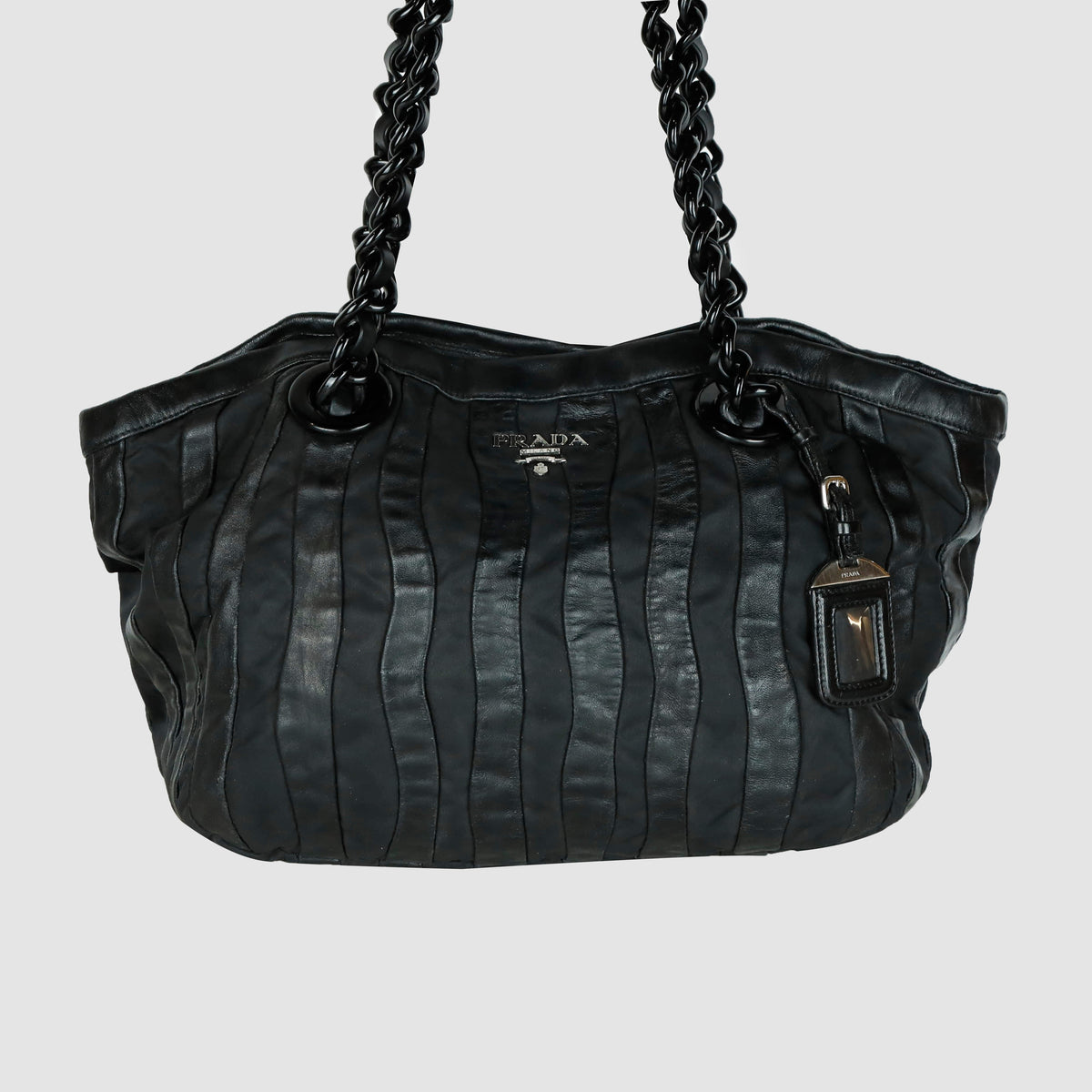 Nylon leather shoulder bag