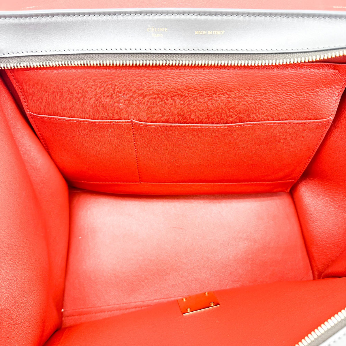 Celine Medium Trapeze Tricolor Satchel Bag