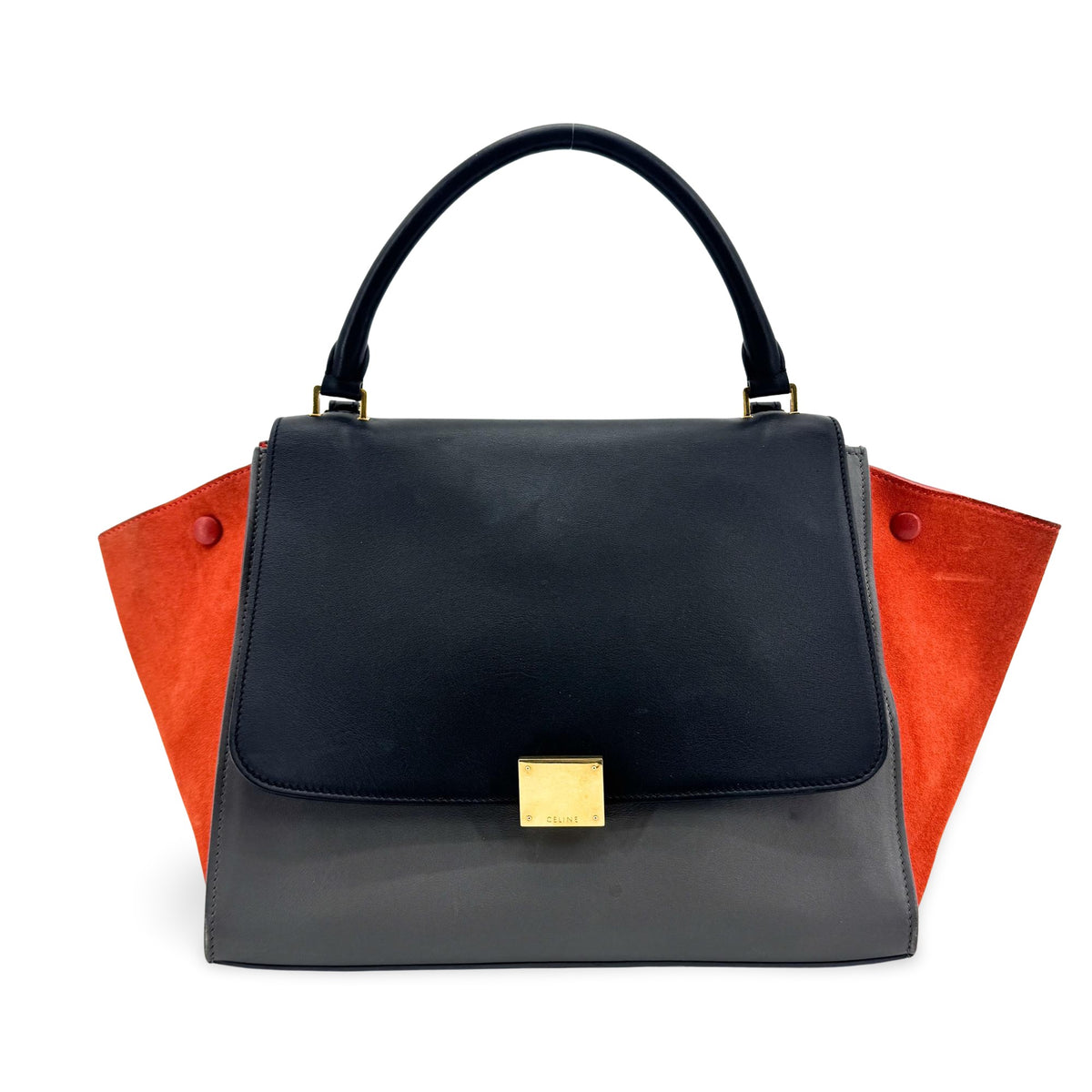 Celine Medium Trapeze Tricolor Satchel Bag