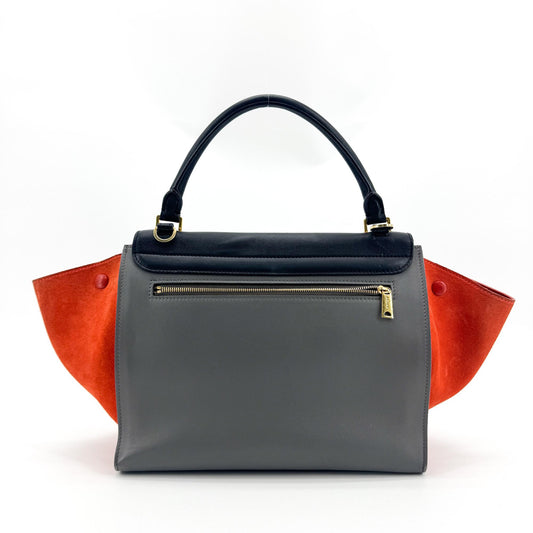 Celine Medium Trapeze Tricolor Satchel Bag