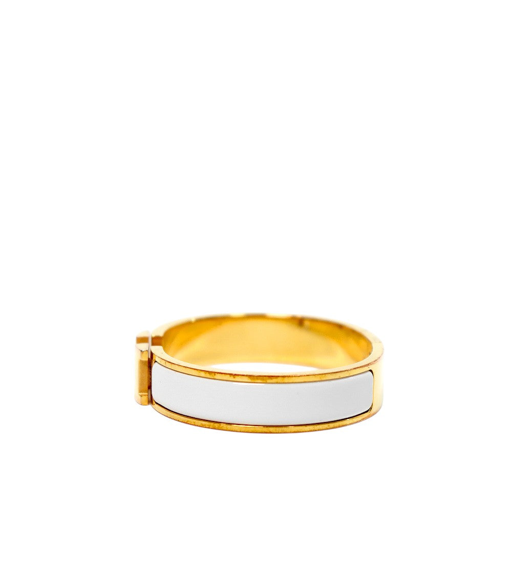 Hermès white click ash bracelet