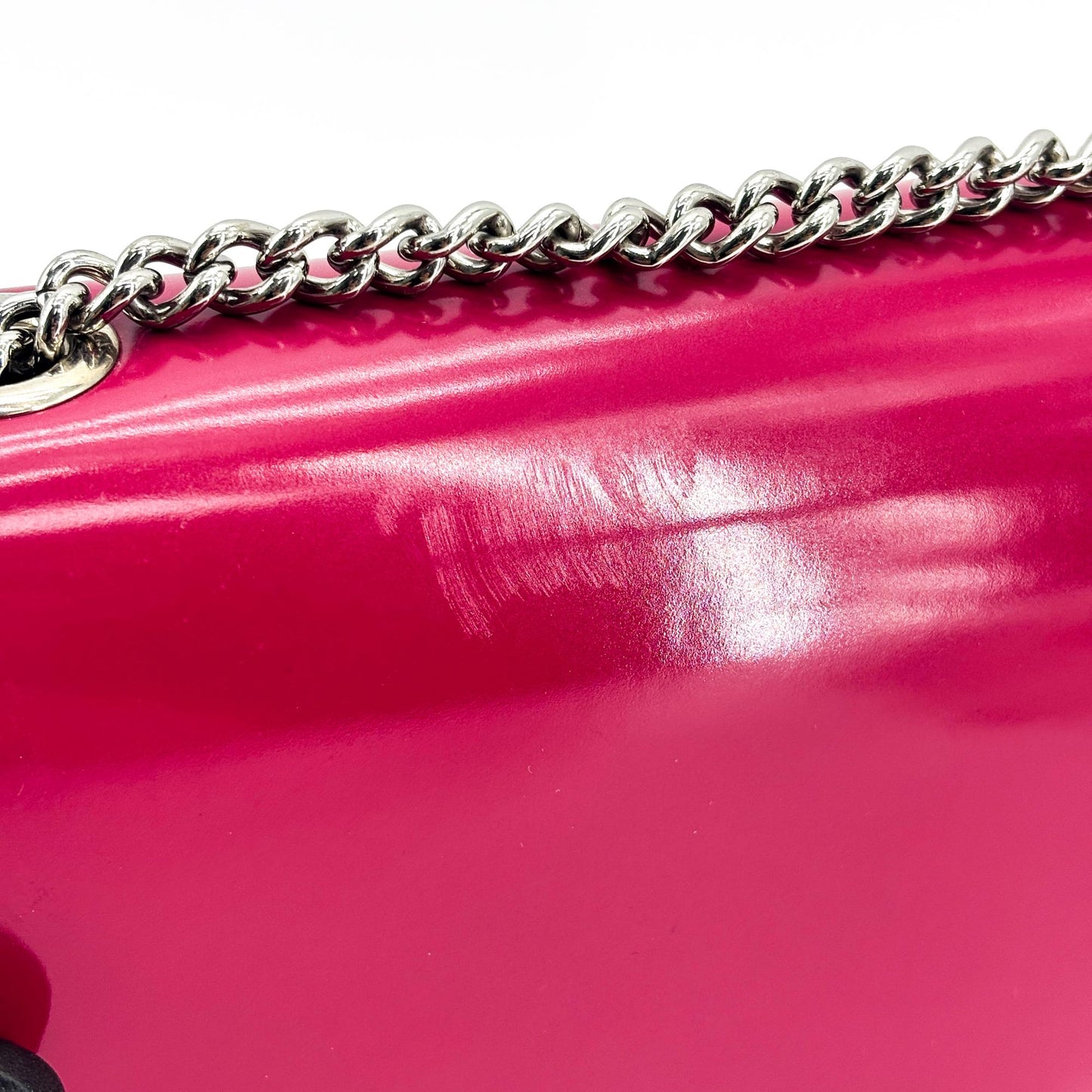 Gucci Blondie Medium Shoulder Bag Red with Silver Hardware