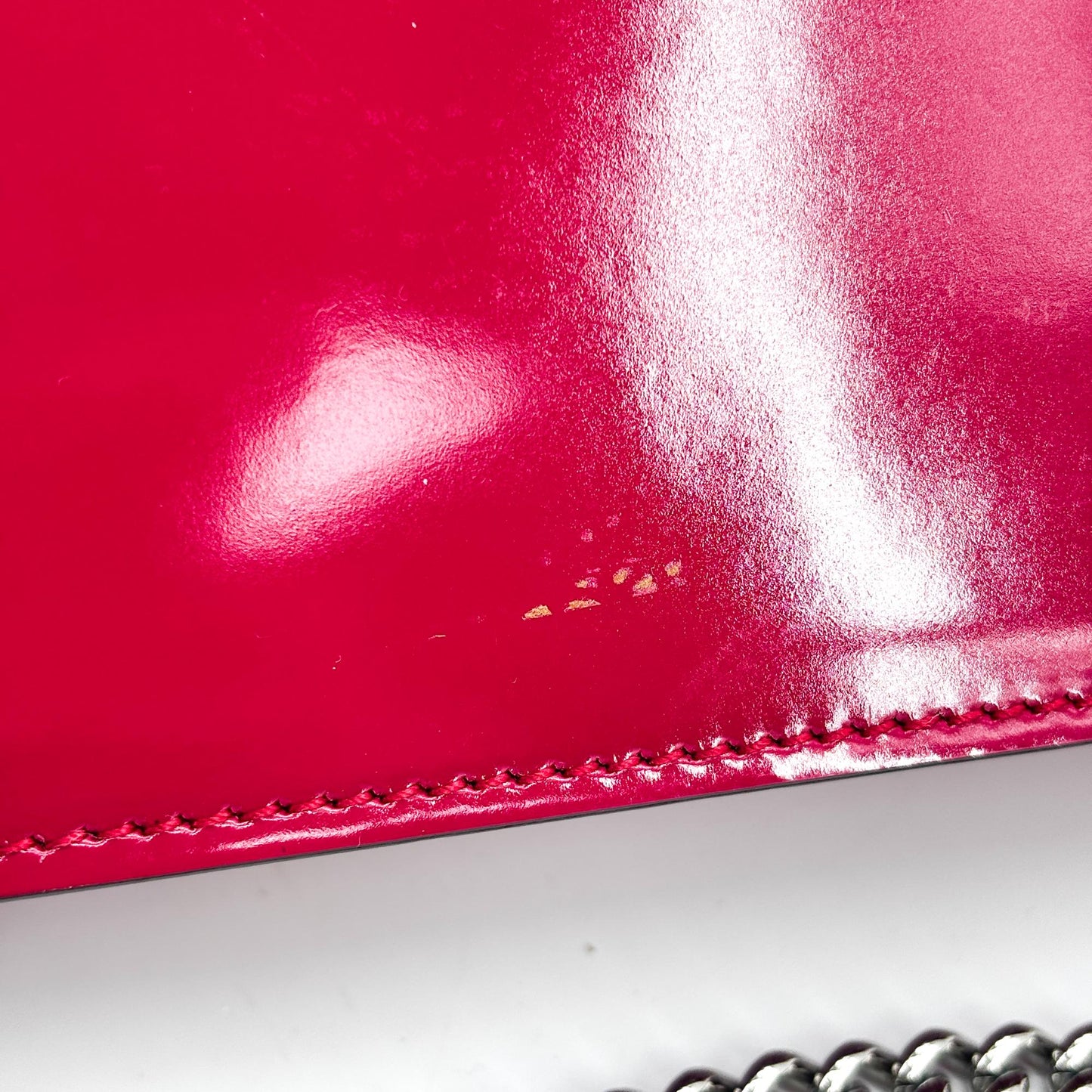 Gucci Blondie Medium Shoulder Bag Red with Silver Hardware