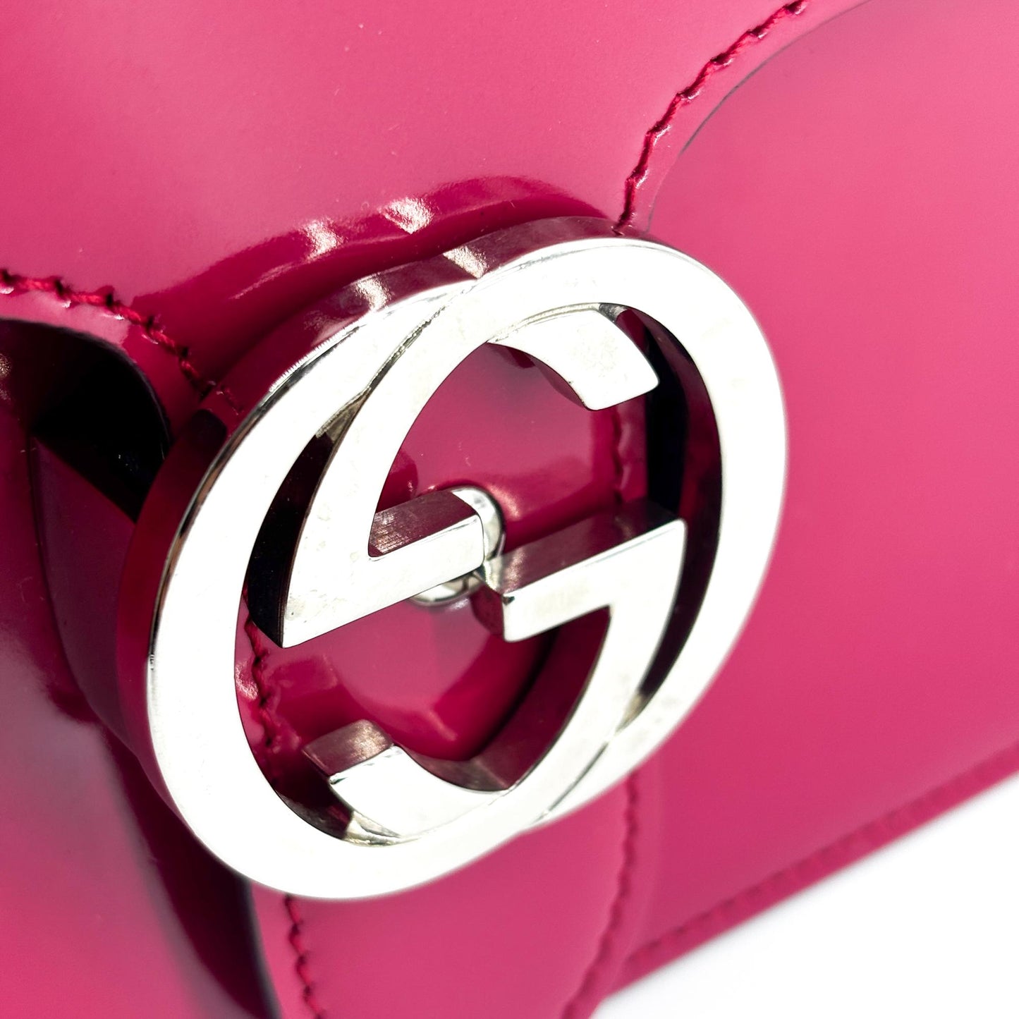Gucci Blondie Medium Shoulder Bag Red with Silver Hardware
