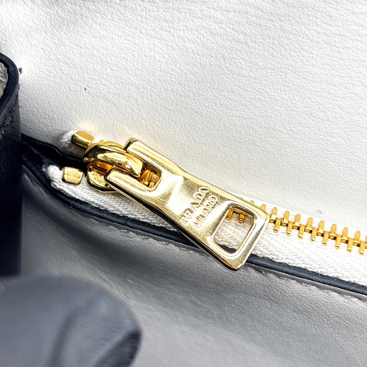 Prada Saffiano Evelop Chain Shoulder Bag White