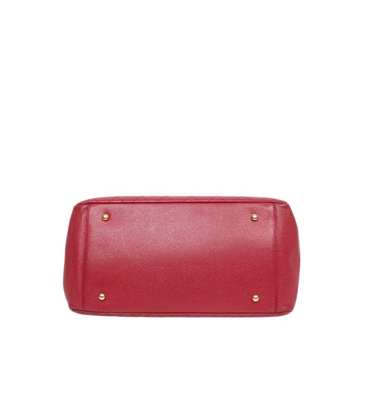 Chanel Red Caviar Big CC Grandchamp Shoulder Bag