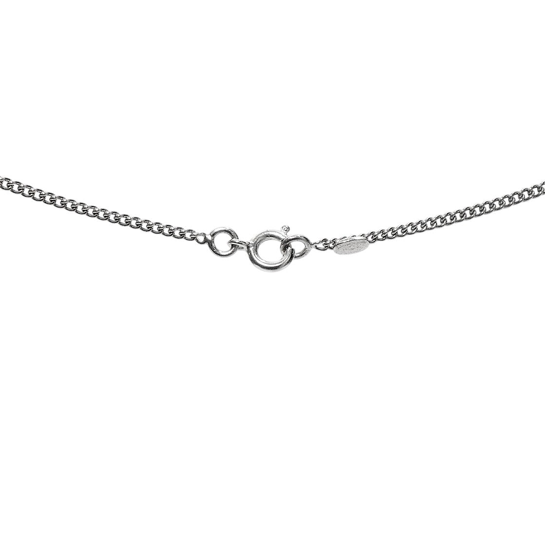 Chanel Cubic CC Silver Necklace