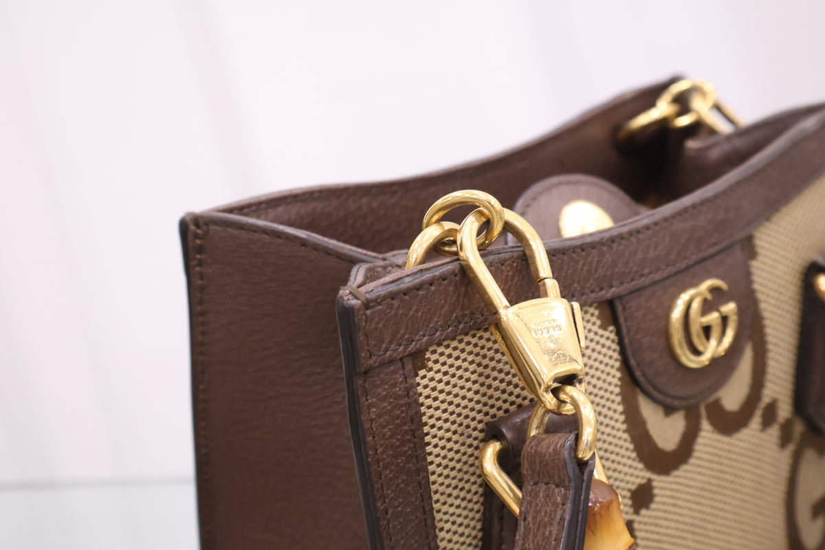 Diana Mini Bamboo Tote Crossbody Bag 655661