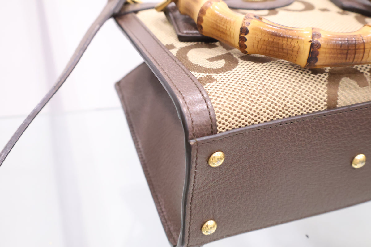 Diana Mini Bamboo Tote Crossbody Bag 655661