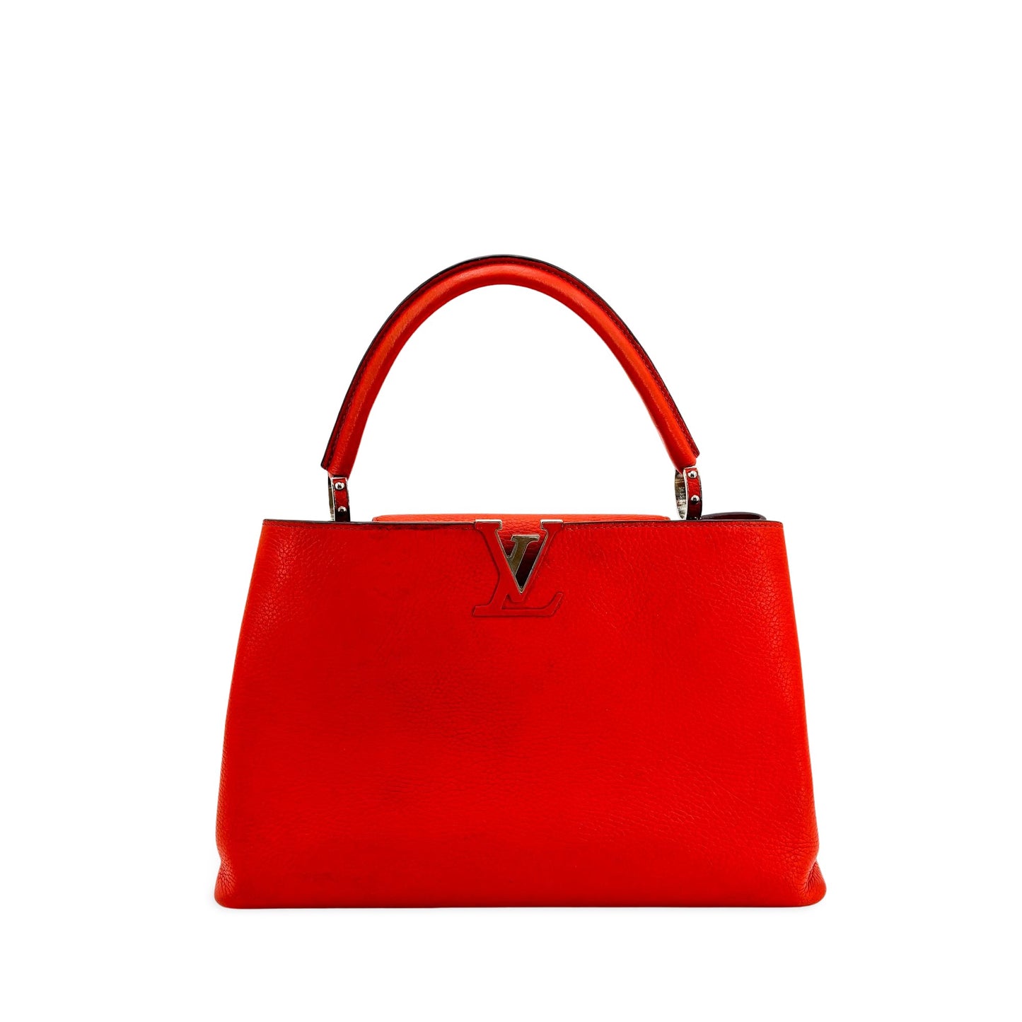 Louis Vuitton Capucines MM Torrillon Red Silver Hardware
