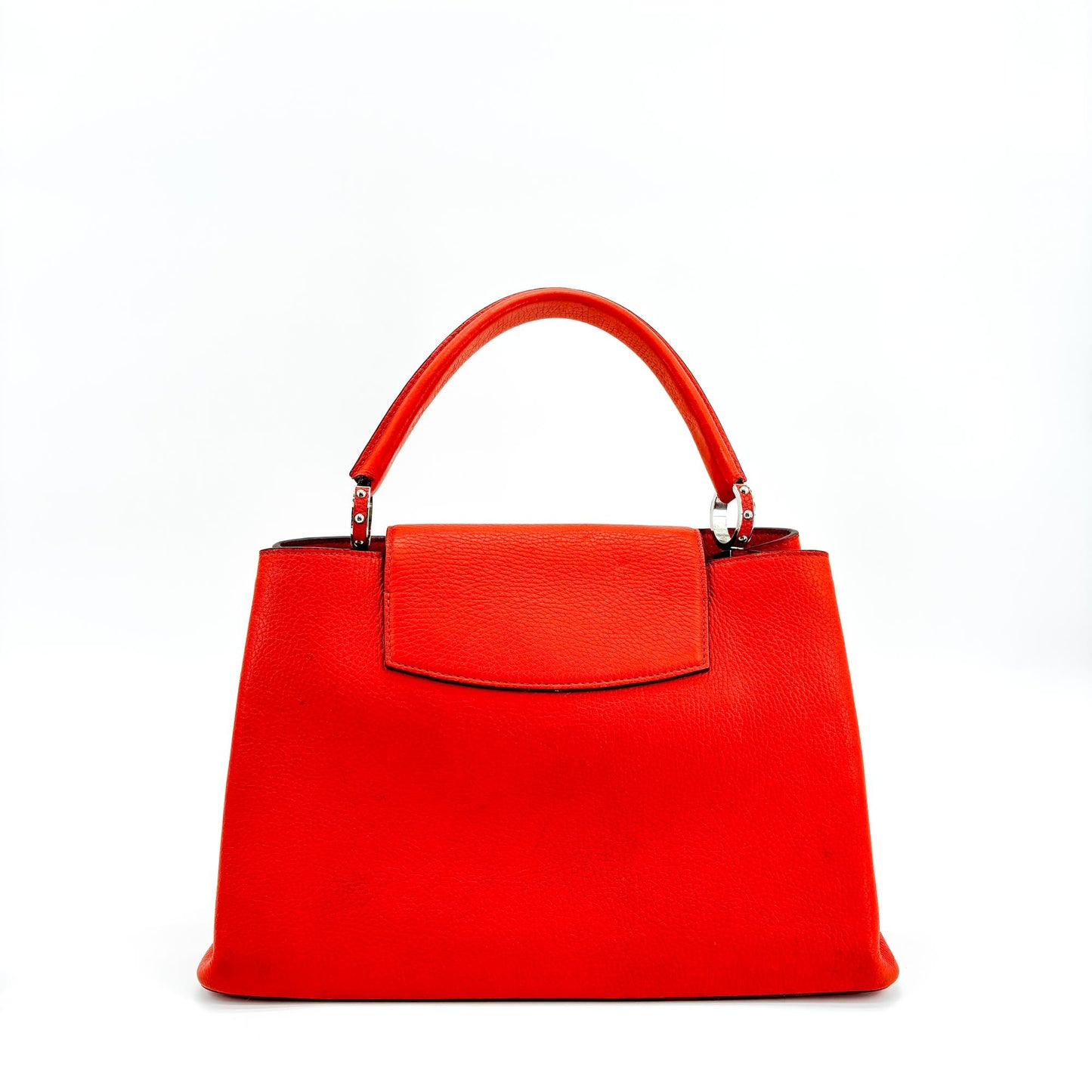 Louis Vuitton Capucines MM Torrillon Red Silver Hardware