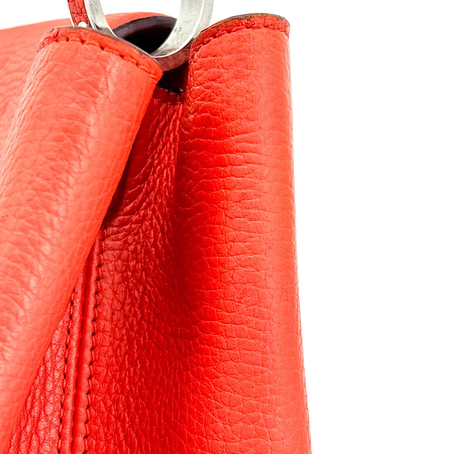 Louis Vuitton Capucines MM Torrillon Red Silver Hardware