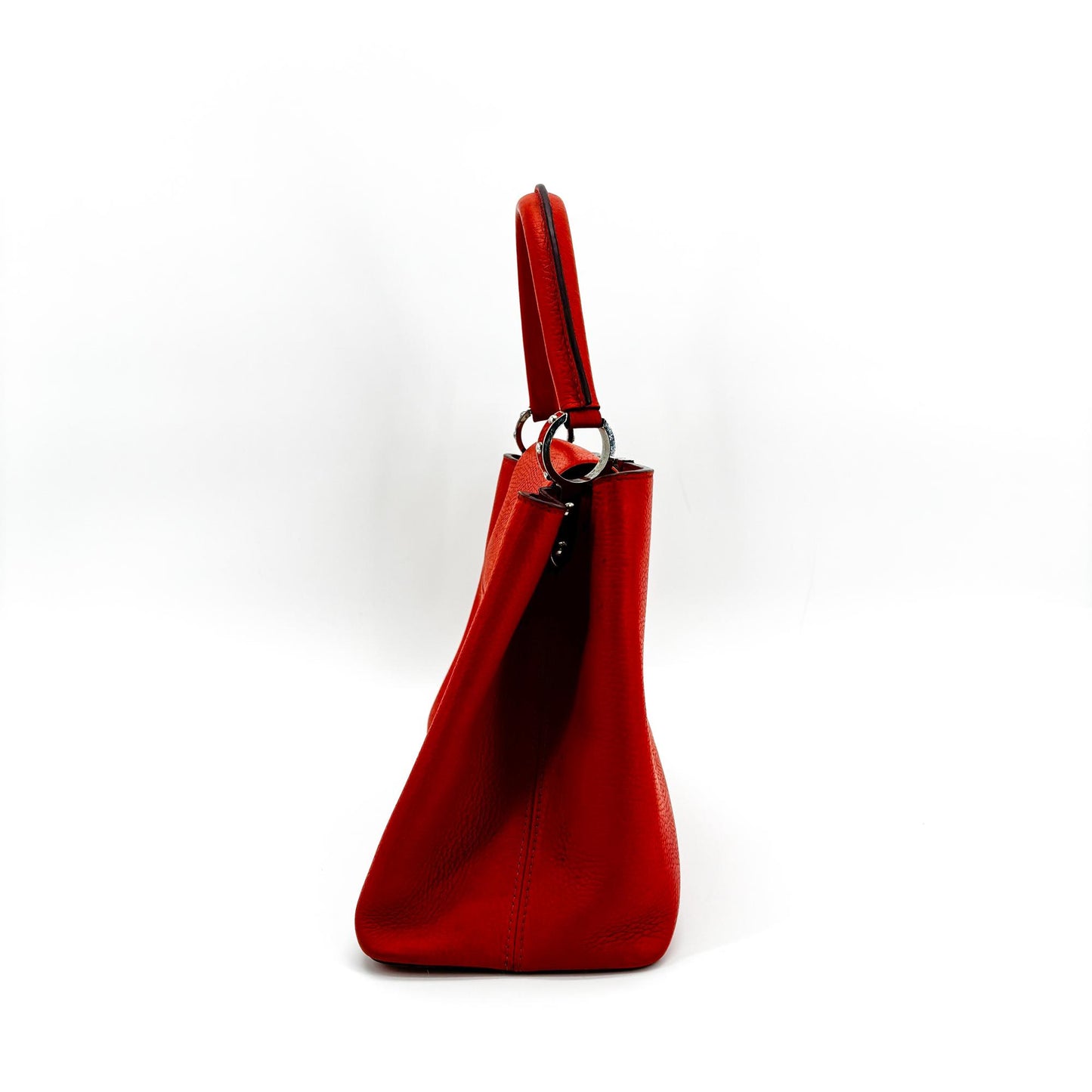 Louis Vuitton Capucines MM Torrillon Red Silver Hardware