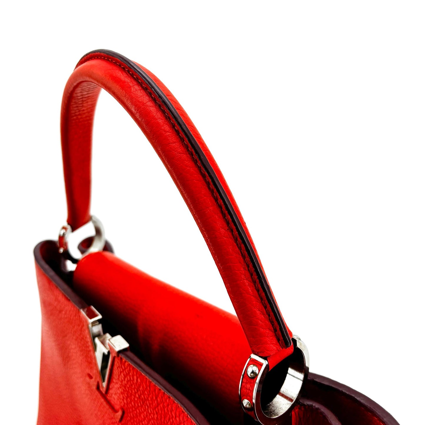 Louis Vuitton Capucines MM Torrillon Red Silver Hardware