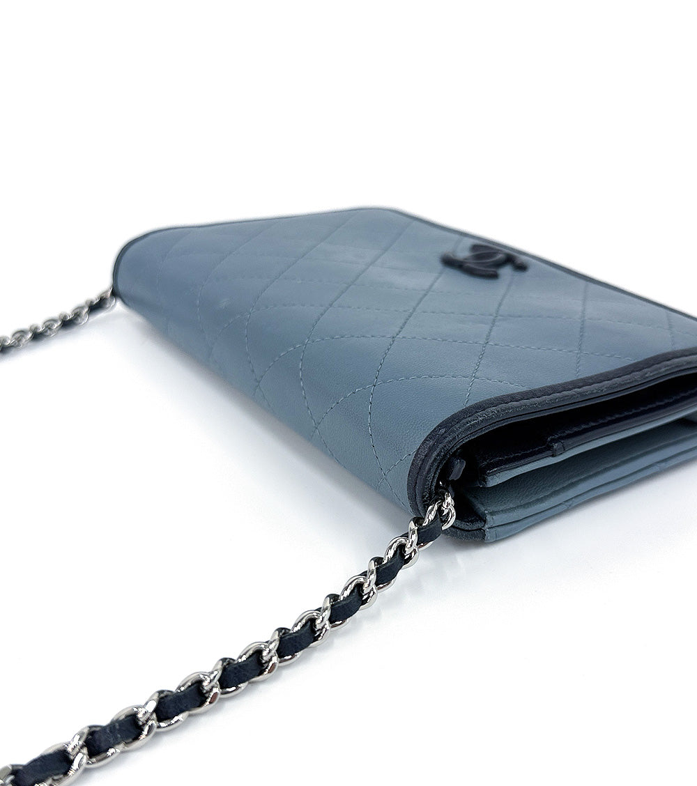 Chanel Blue Lambskin WOC Crossbody Bag