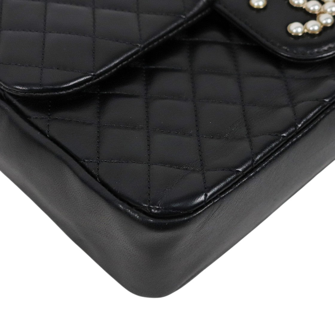 Chanel Black Lambskin Westminster Pearl CC Flap Bag