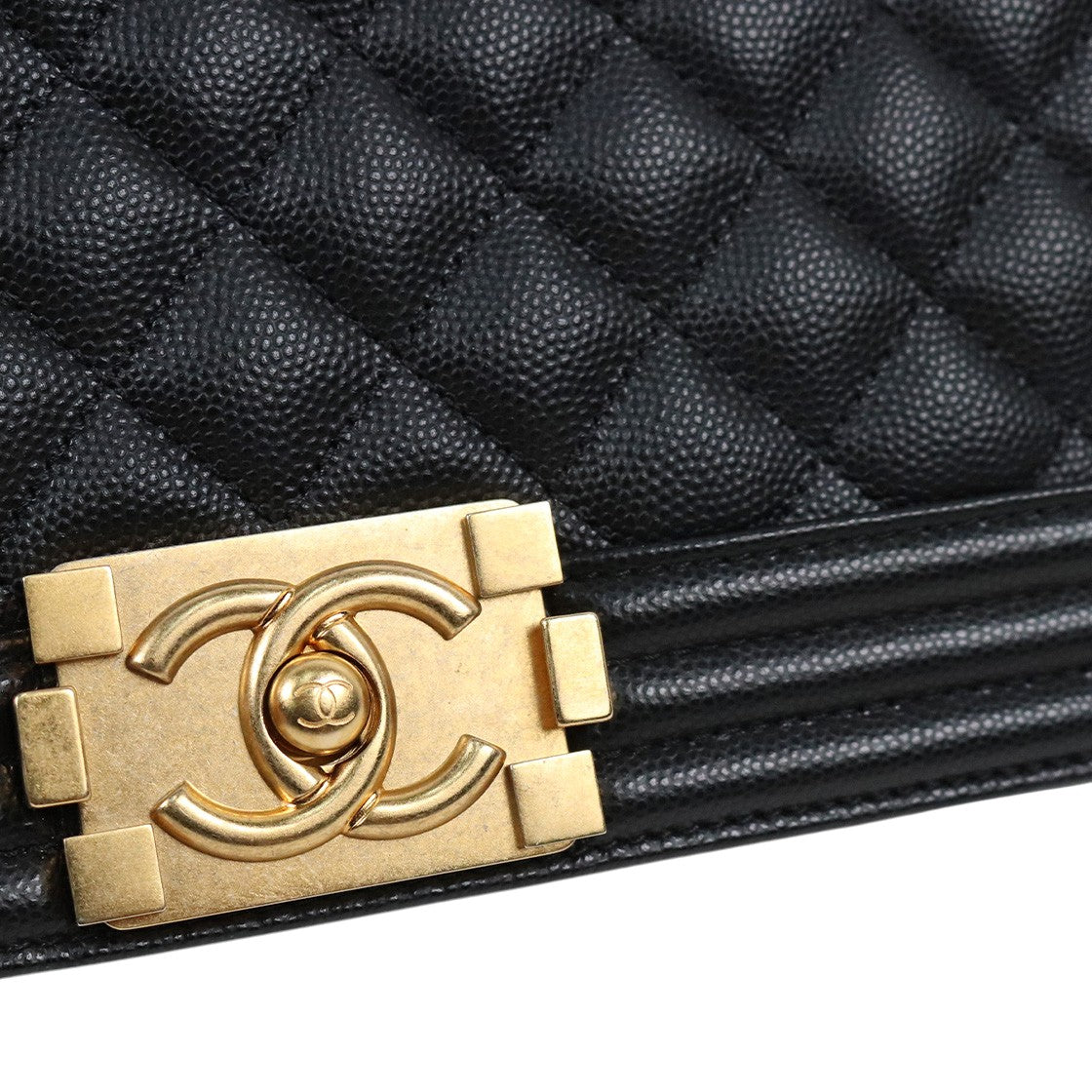 Chanel Black Medium Caviar Boy Bag