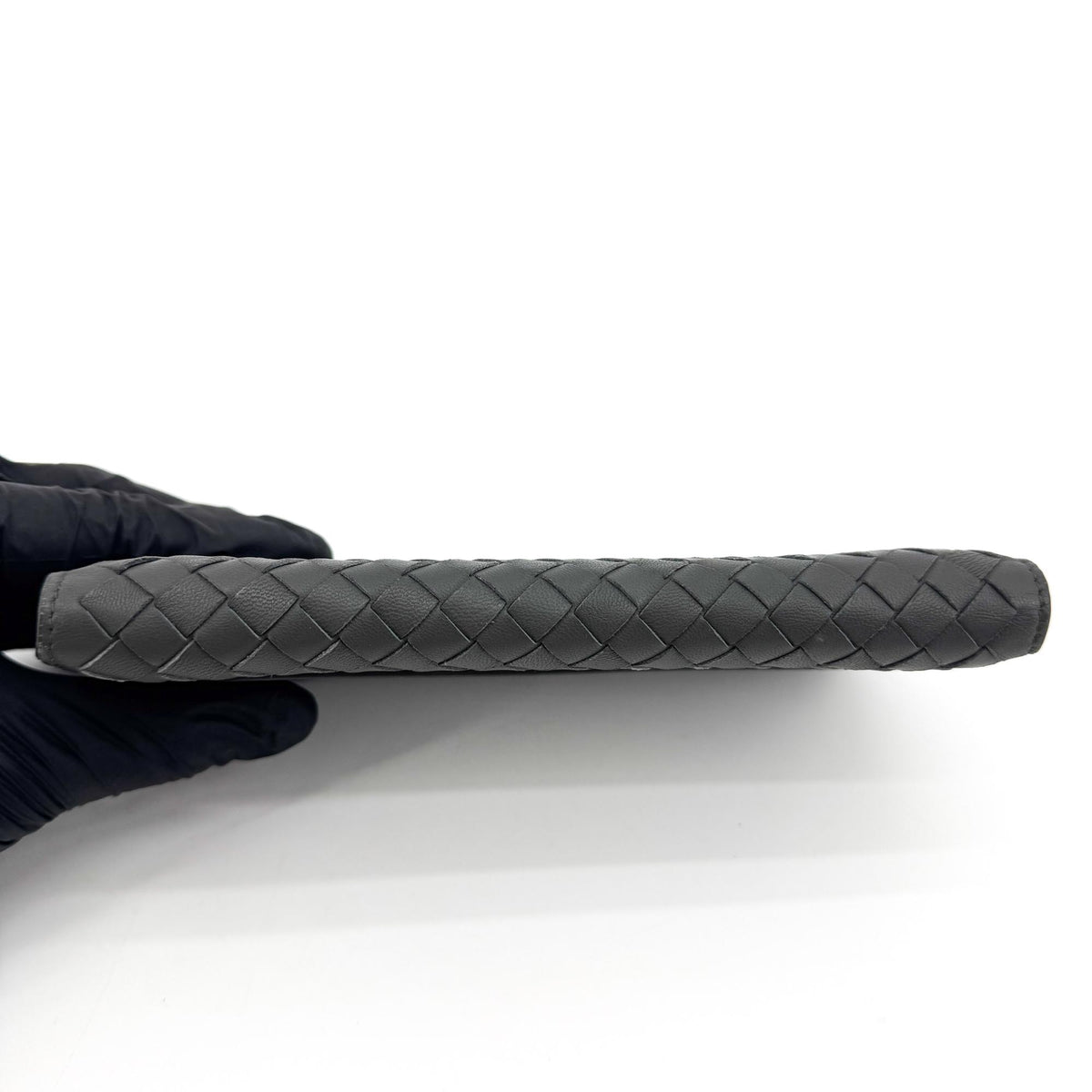 Bottega Veneta Intrecciato Flap Long Wallet Black