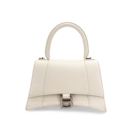 Balenciaga Hourglass XS Top Handle Bag White