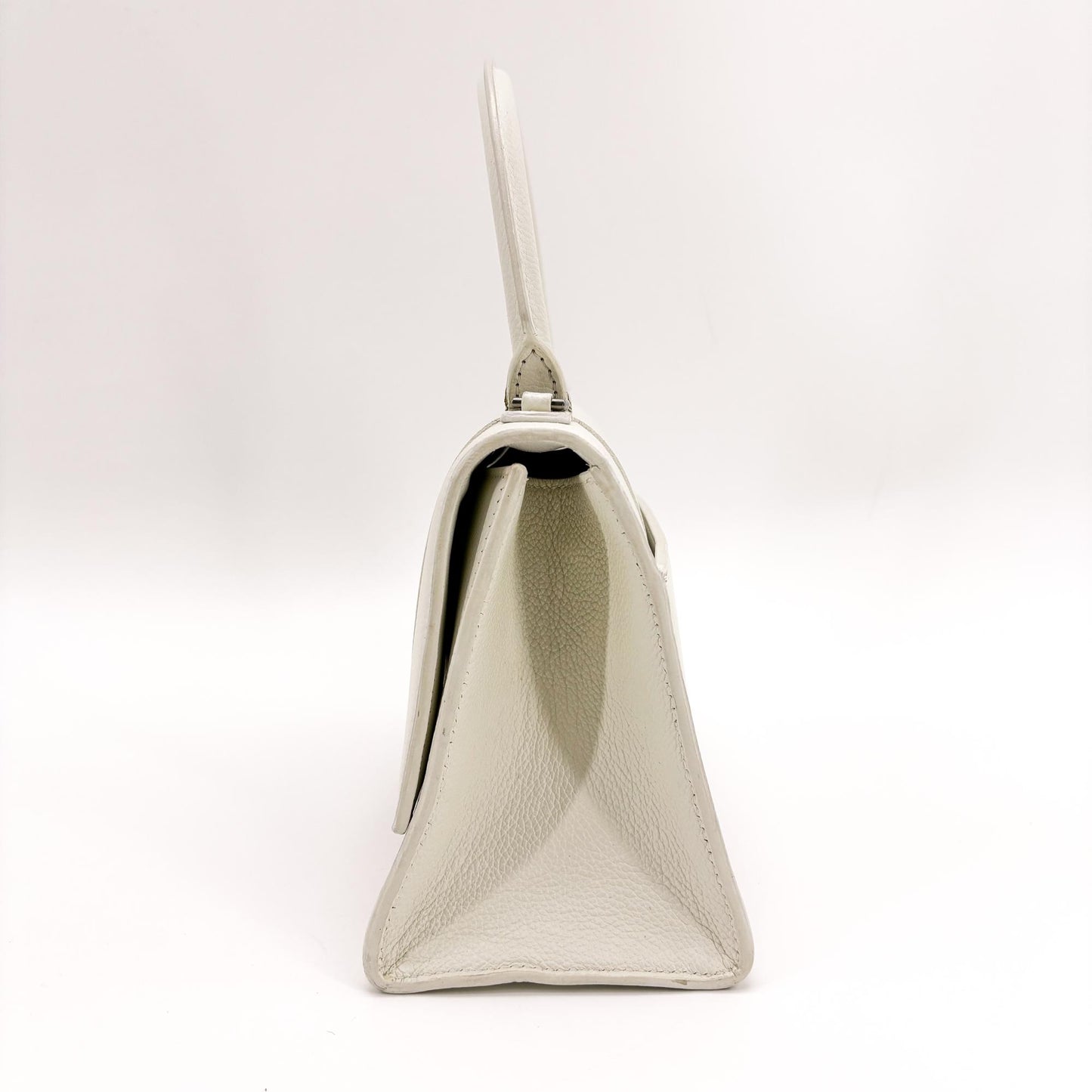 Balenciaga Hourglass XS Top Handle Bag White