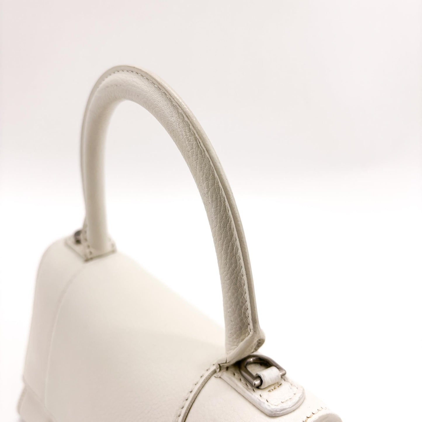 Balenciaga Hourglass XS Top Handle Bag White