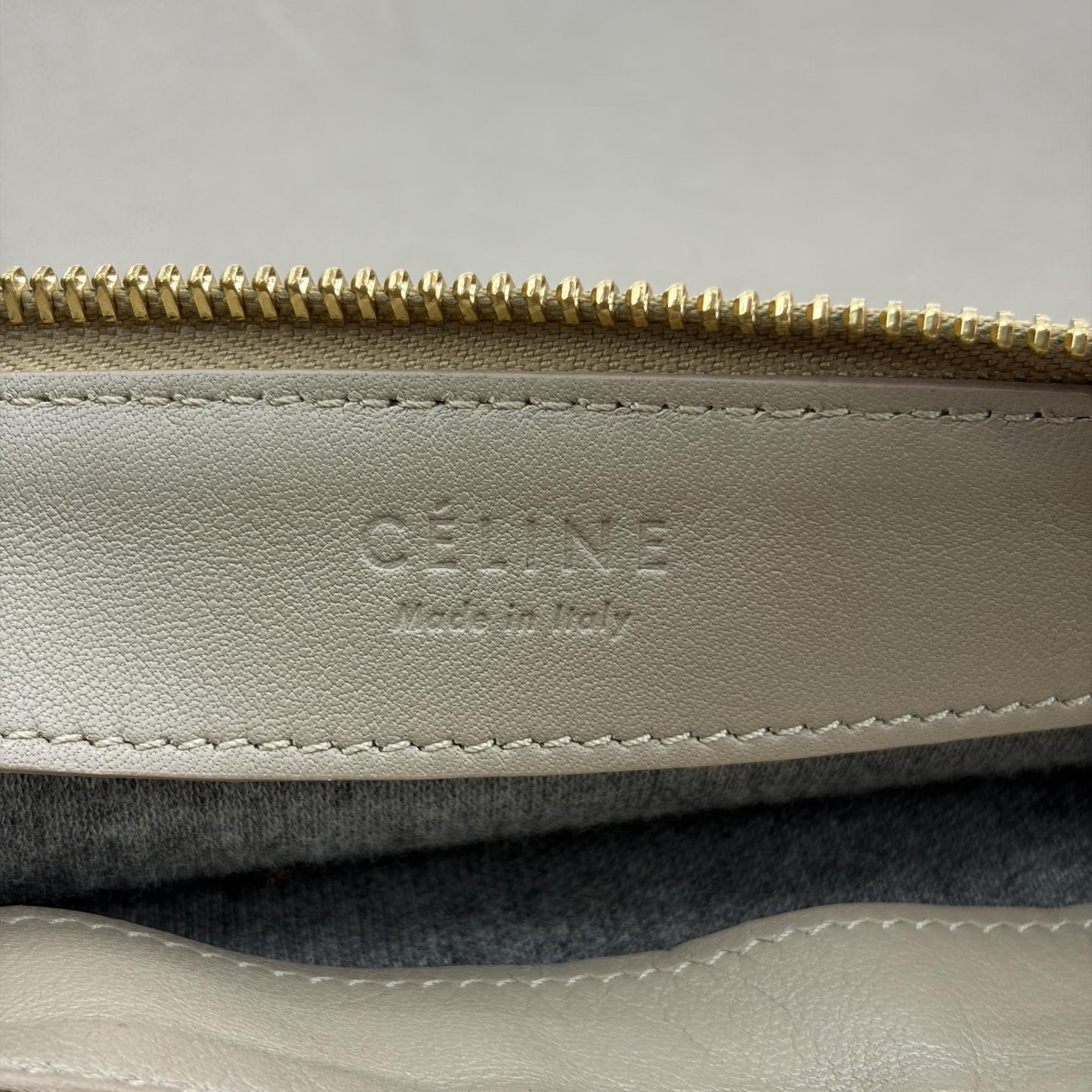 Celine Trio Bag Large Grey Lambskin