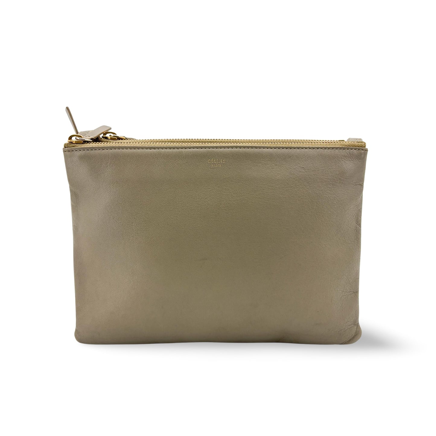 Celine Trio Bag Large Grey Lambskin